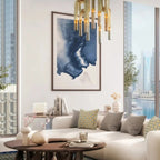 Sculptural Link Chandelier Parvorn – lifestyle view, living room
