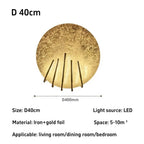 Gold Foil Disc Ambient Wall Sconce – Yarlion – Product Detail 11