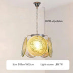 Iridescent Glass Petal Pendant Chandelier – Uevorn – Product Detail 8