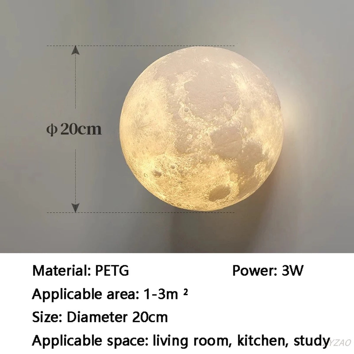 Moon Surface Half & Full Sphere LED Wall Light – Calvion – Product Detail 11