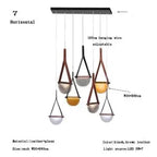 Leather Strap Handblown Glass Bowl Pendant Light – Stilren – Product Detail 15