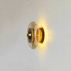 Postmodern Blown Glass Wall Sconce Garleth — Amber Glass