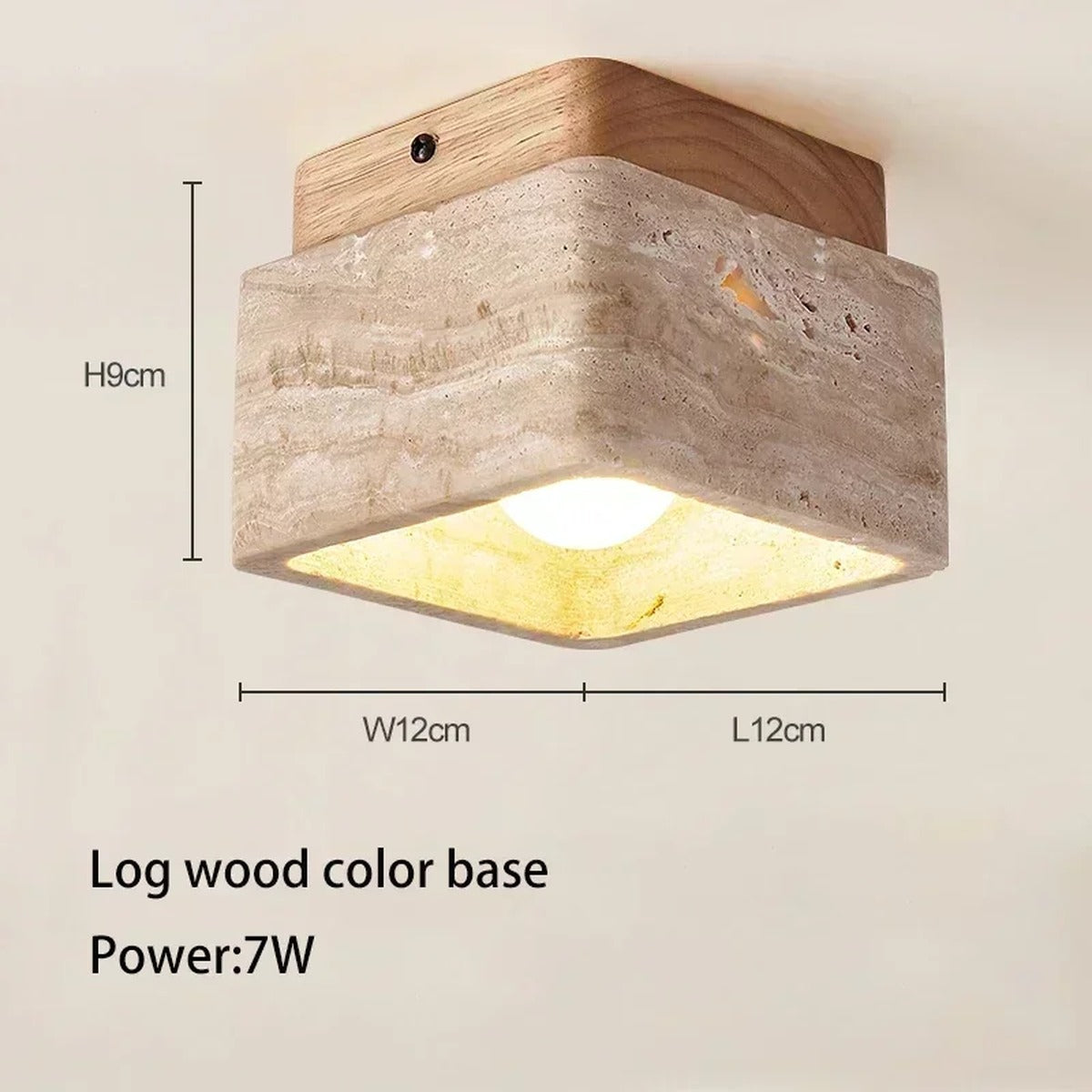 Stone Geometric Ceiling Light Terralith – Product Detail 8