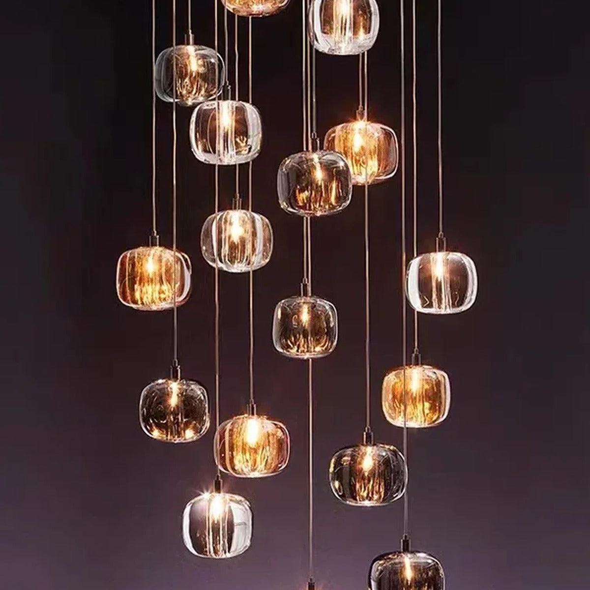 Crystalline Cascade Pendant Light Harvix – Lifestyle View 2