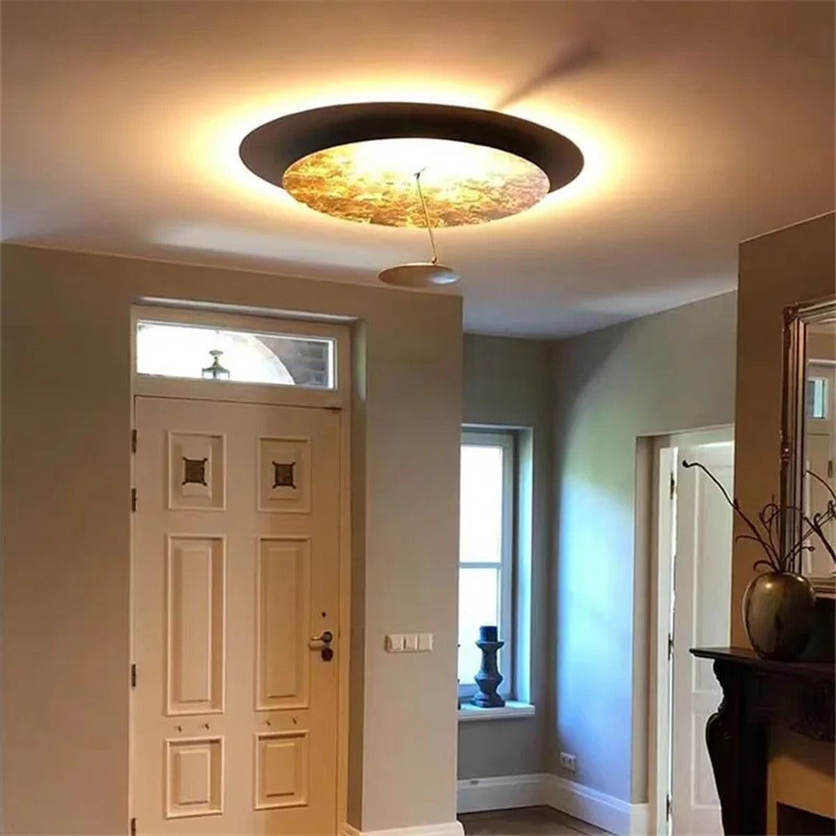 Planet Disc LED Flush Ceiling Light – Silven – Hero Shot