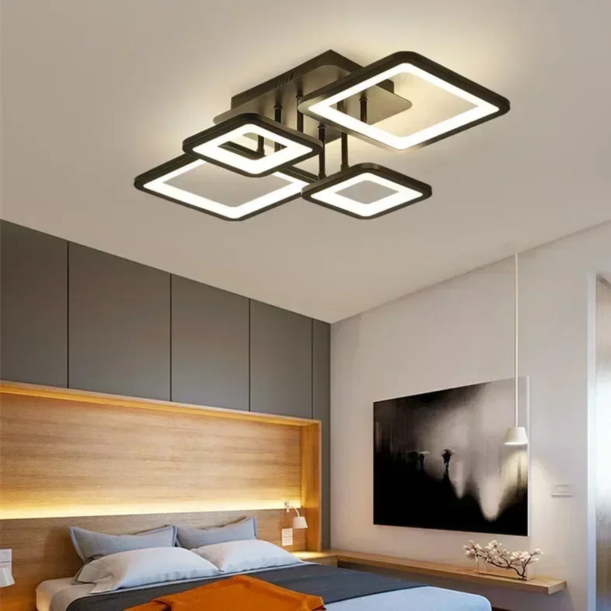 Modern Nordic Square-Frame LED Ceiling Light Quadrion – Product Detail 5