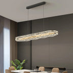 Wave Crystal LED Linear Pendant – Qevantis – Hero Shot