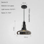 Torvalis Single Pendant – Dome, dimensions