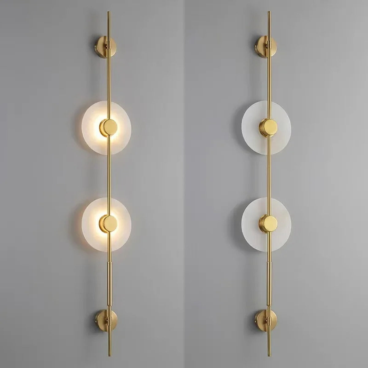 Moon Disc Vertical Pole Wall Sconce – Jevanto – Product Detail 12