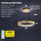 Multi-Ring Crystal Fringe Chandelier – Mevorath – Product Detail 8