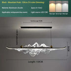 Mountain Landscape LED Linear Pendant – Ievorn – Product Detail 6
