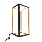 Welion LED geometric wireframe table lamp on a white background