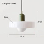 Solren Pendant Light — Dark Green & White