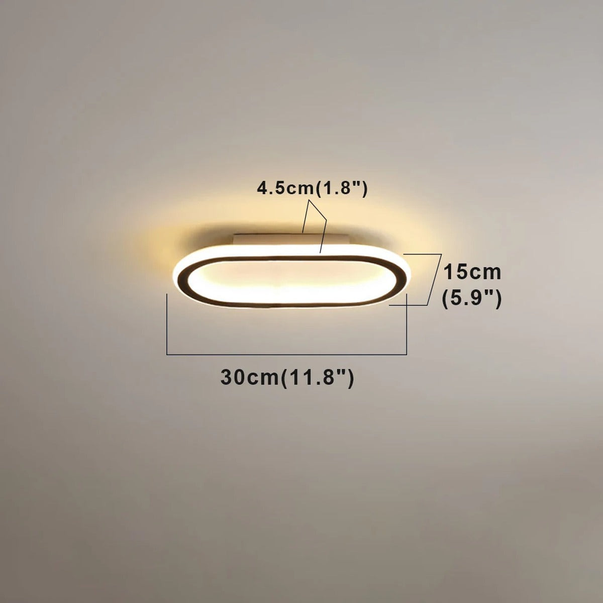 Oval LED Flush Ceiling Light – Velantro – Product Detail 7