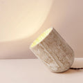Natural Travertine Stone Table Lamp – Haelstora – Hero Shot