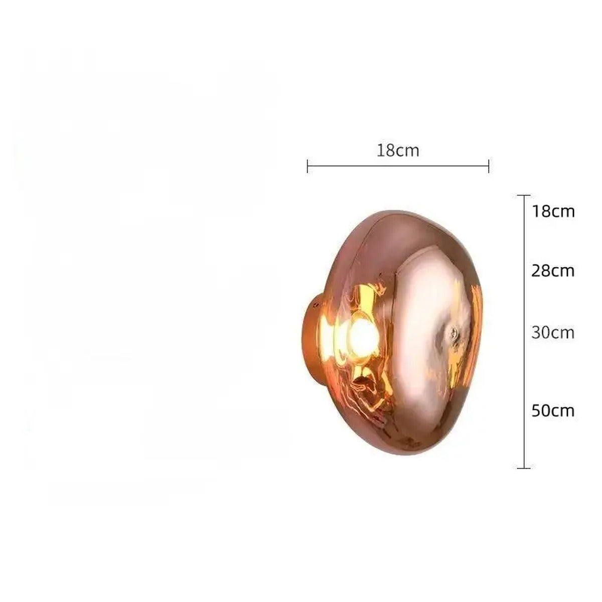 Minimalist Gold Glow Wall Sconce Selvion – Product Detail 11