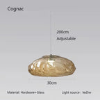 Rippled Glass Organic Pendant Light – Zolux – Product Detail 8