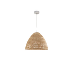 Htaeloria woven bamboo pendant light, studio shot