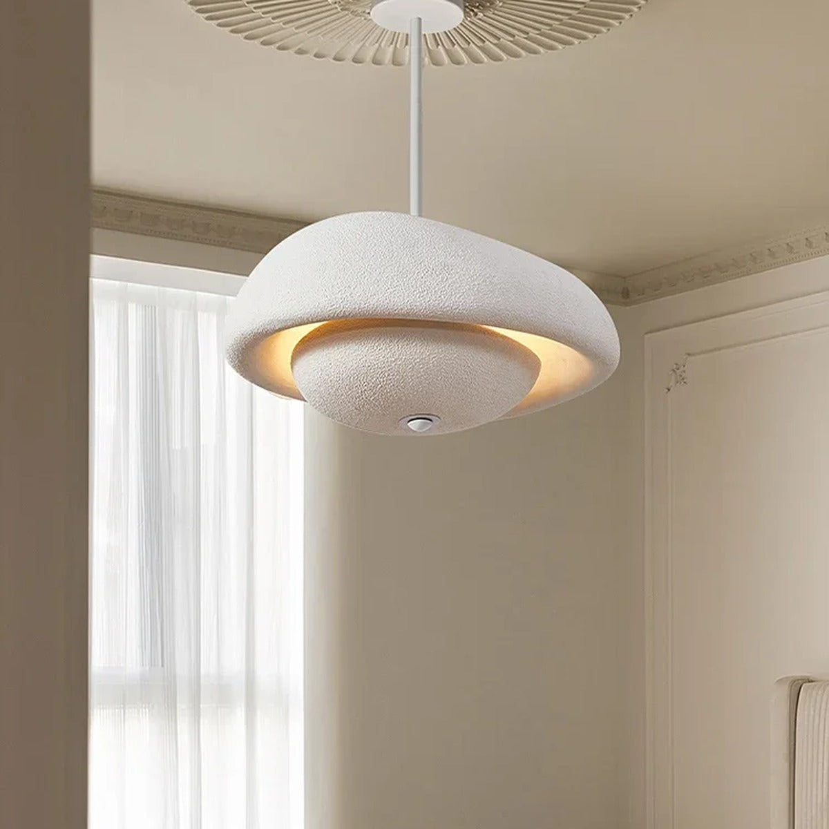 Textured Stone Pendant Light Ilvex — detail view of matte finish