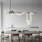 Sculptural LED Rope & Spotlight Linear Chandelier – Relionix – Lifestyle View 4