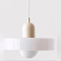 Colorful Glass Disc Pendant Light – Macarelle – White