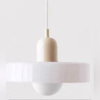 Colorful Glass Disc Pendant Light – Macarelle – White