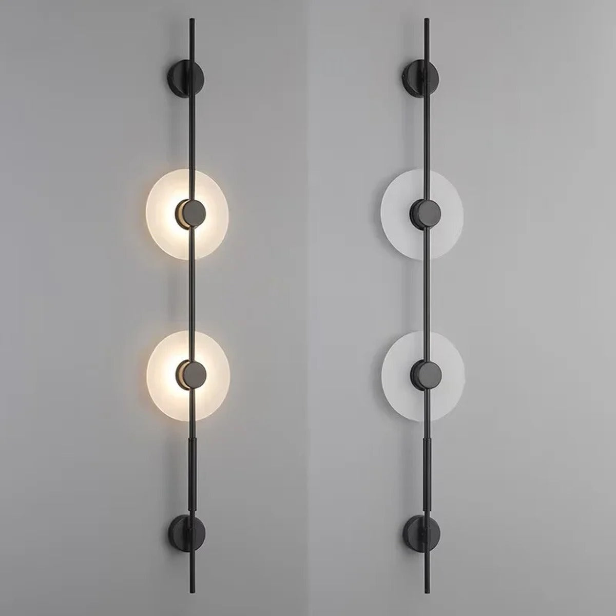 Moon Disc Vertical Pole Wall Sconce – Jevanto – Product Detail 9