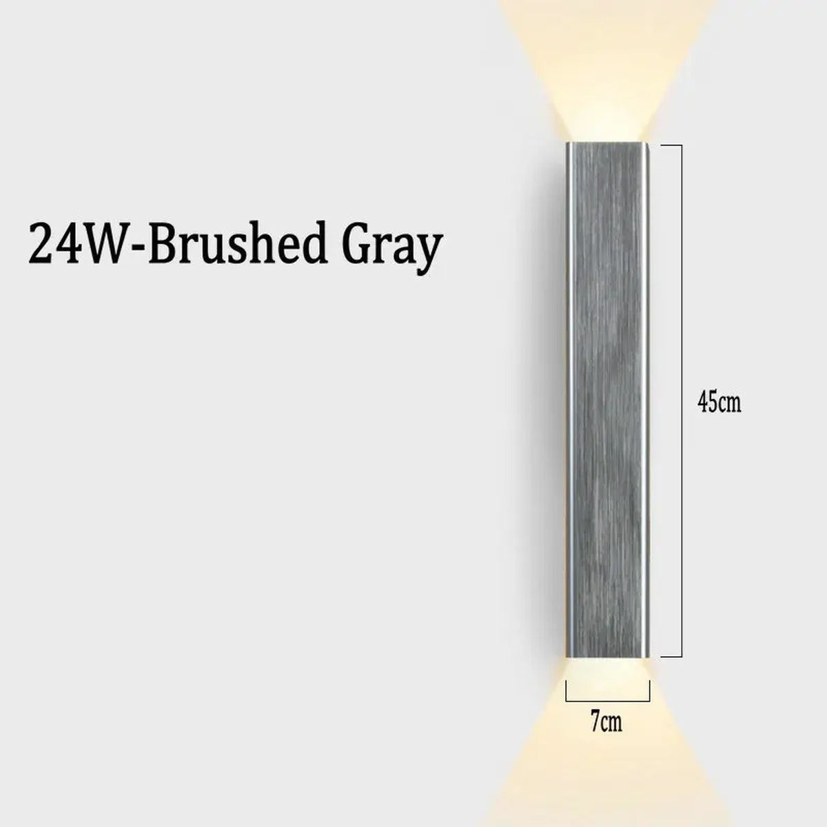 Modern Wall Sconce Harlux — 24W-Brushed Gray
