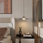Eloquen Flying Saucer Pendant – Cognac, bedroom lifestyle