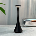 Hourglass Cordless Touch Dimmer Table Lamp – Eravox – Matte Black Lifestyle Setting
