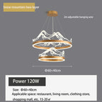 Kaldreth ring chandelier — Ø60+40cm two-tier dimensions