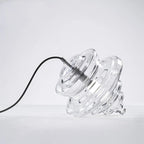 Hand-Blown Ribbed Glass Pendant Light - Valvix - Ribbed Glass Detail