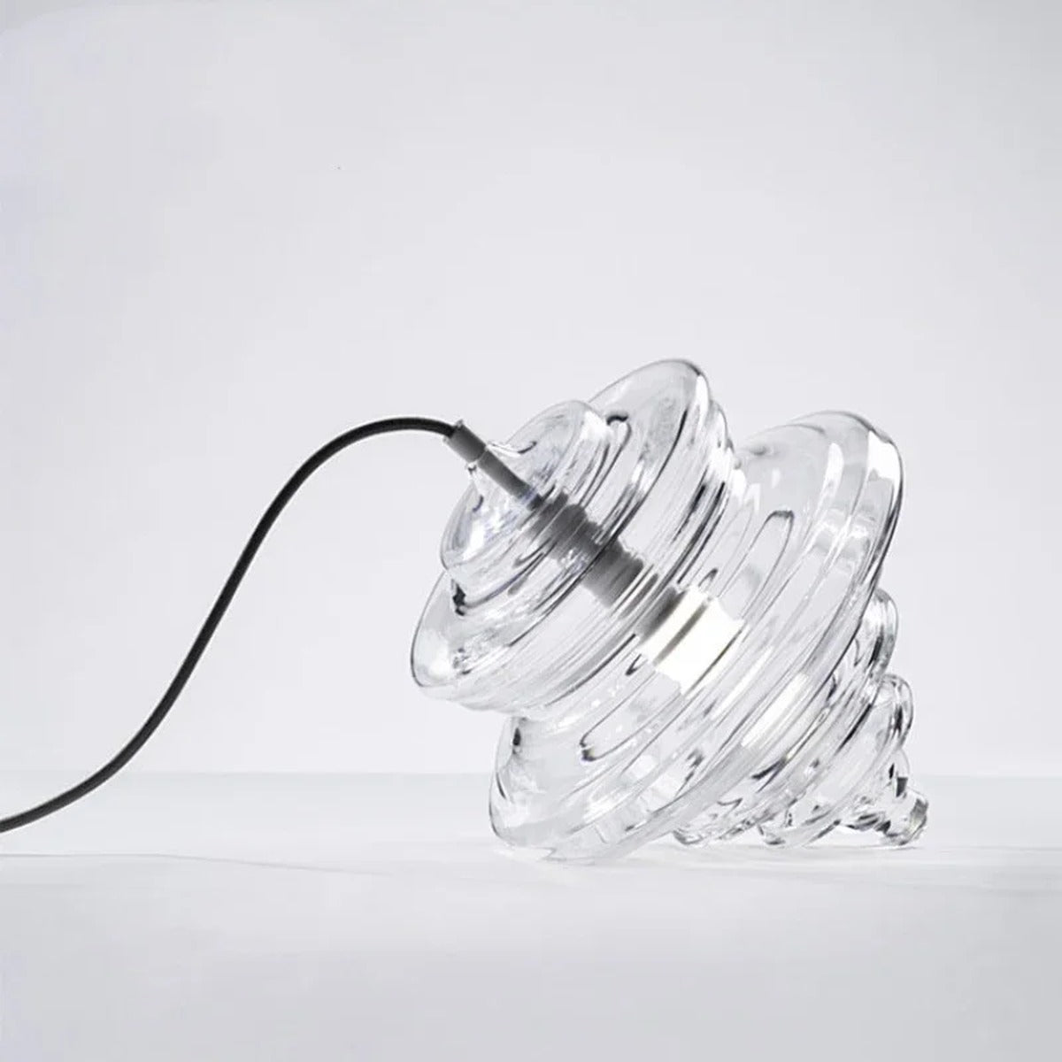 Hand-Blown Ribbed Glass Pendant Light - Valvix - Ribbed Glass Detail