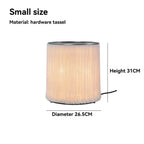 Fringe Tassel Cylinder Floor Lamp Ambrivox – Small Size Dimensions