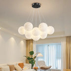 Floating Glass Gold Chandelier Praivelle – Lifestyle View 3