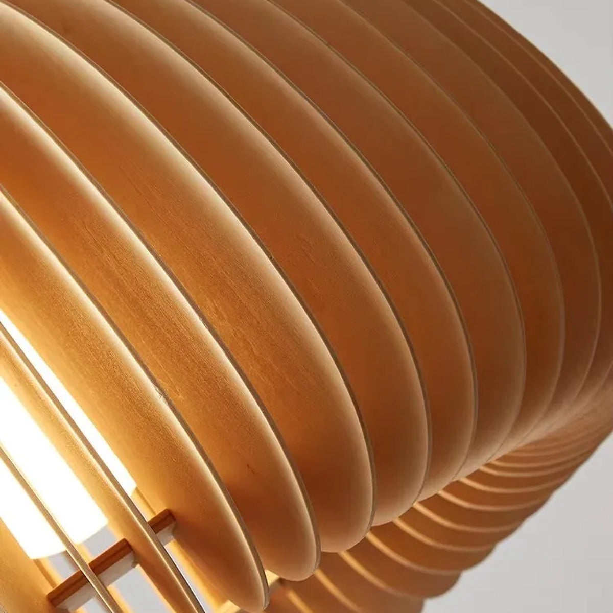 Bent Wood Veneer Orb Pendant Light – Wevorn – Product Detail 5