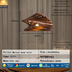 Spiral Wood Slat Cone Pendant Light – Selraith – Product Detail 7