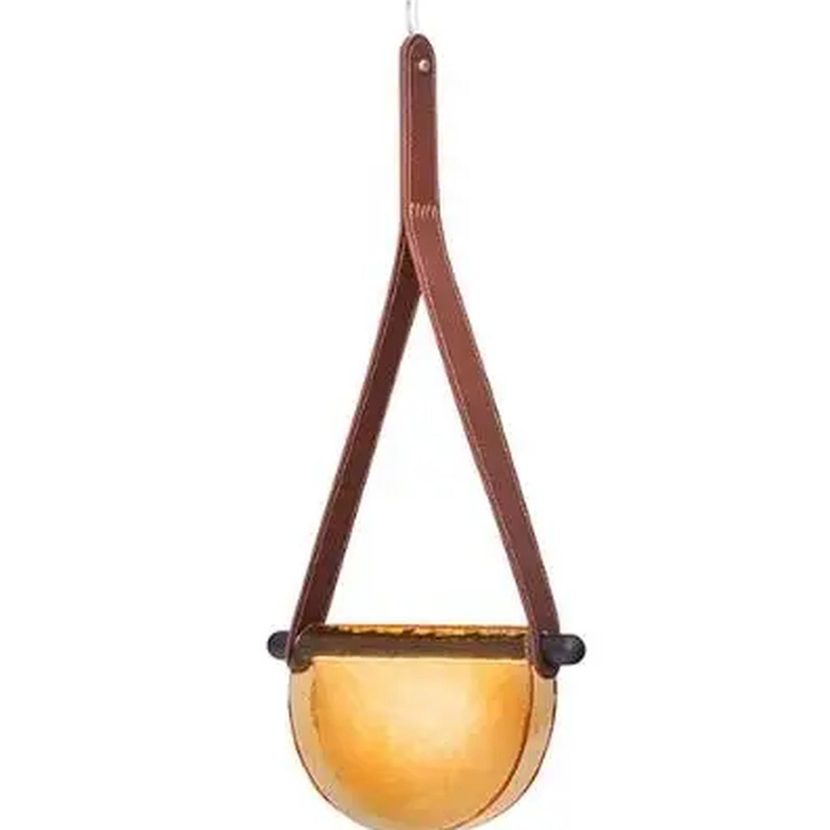 Leather Strap Handblown Glass Bowl Pendant Light – Stilren – Product Detail 7
