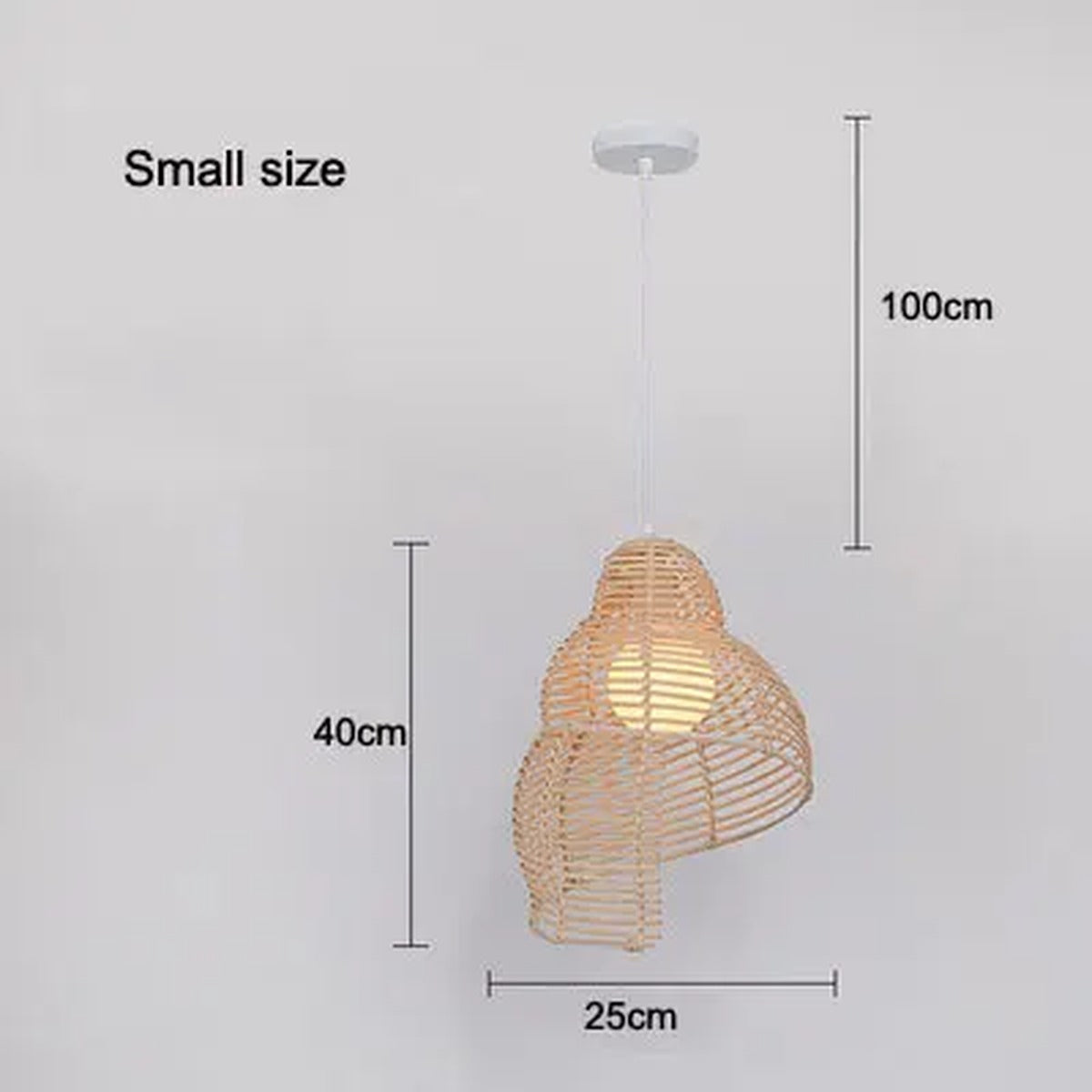 Handwoven Rattan Conch Pendant Light – Kintara – Product Detail 7
