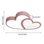 Double Heart LED Flush Ceiling Light – Coralith – Lifestyle View 4