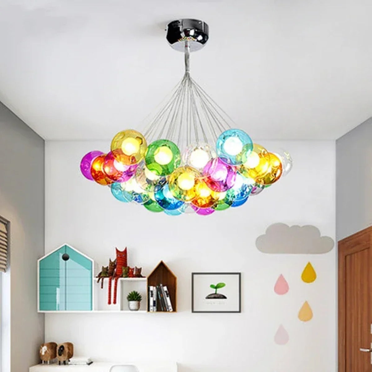 Luminous Sphere Whisper Chandelier Orvello – Lifestyle View 2