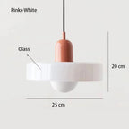 Solren Pendant Light — Pink & White