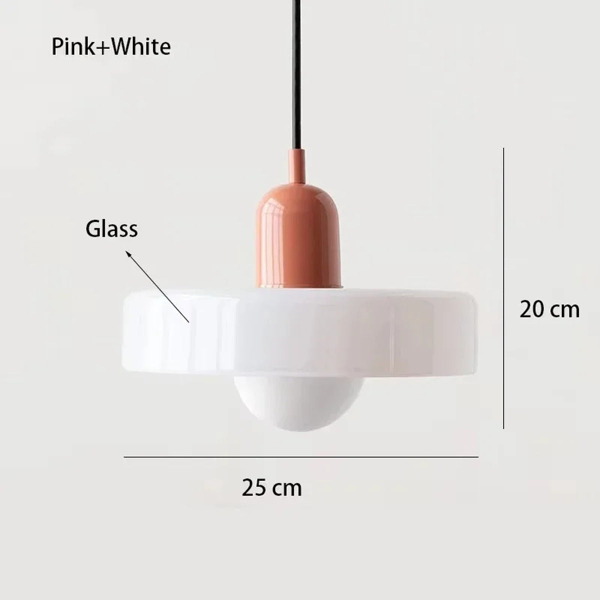 Solren Pendant Light — Pink & White