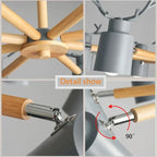 Nordic Antler Wood Arm Cone Chandelier – Birken – Product Detail 6