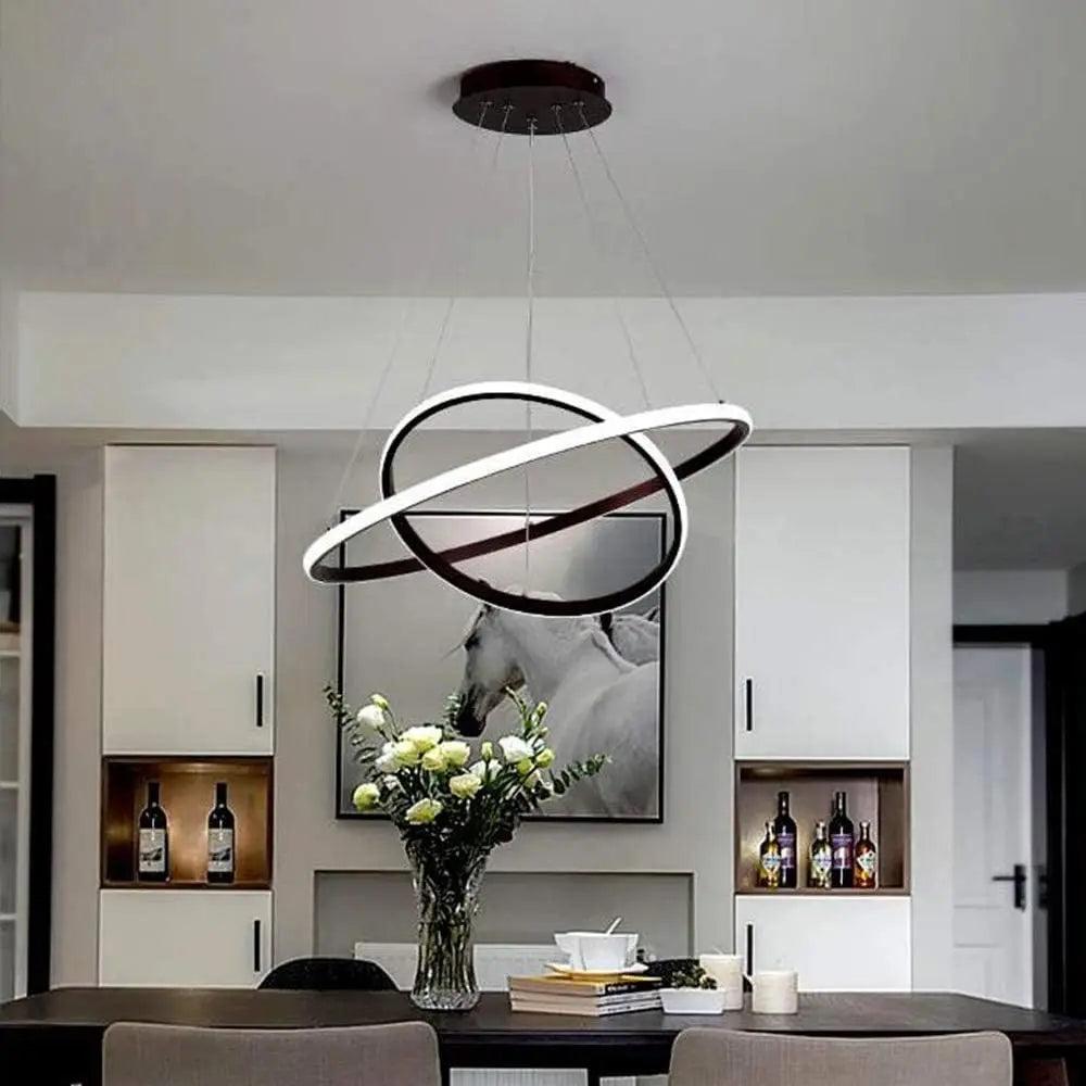 Multi-Ring LED Chandelier – Hbelion – Lifestyle View 3