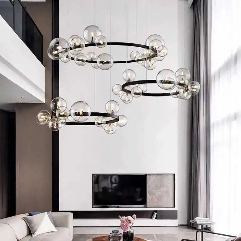 Hand Blown Glass Chandelier Cerion – Lifestyle View 3