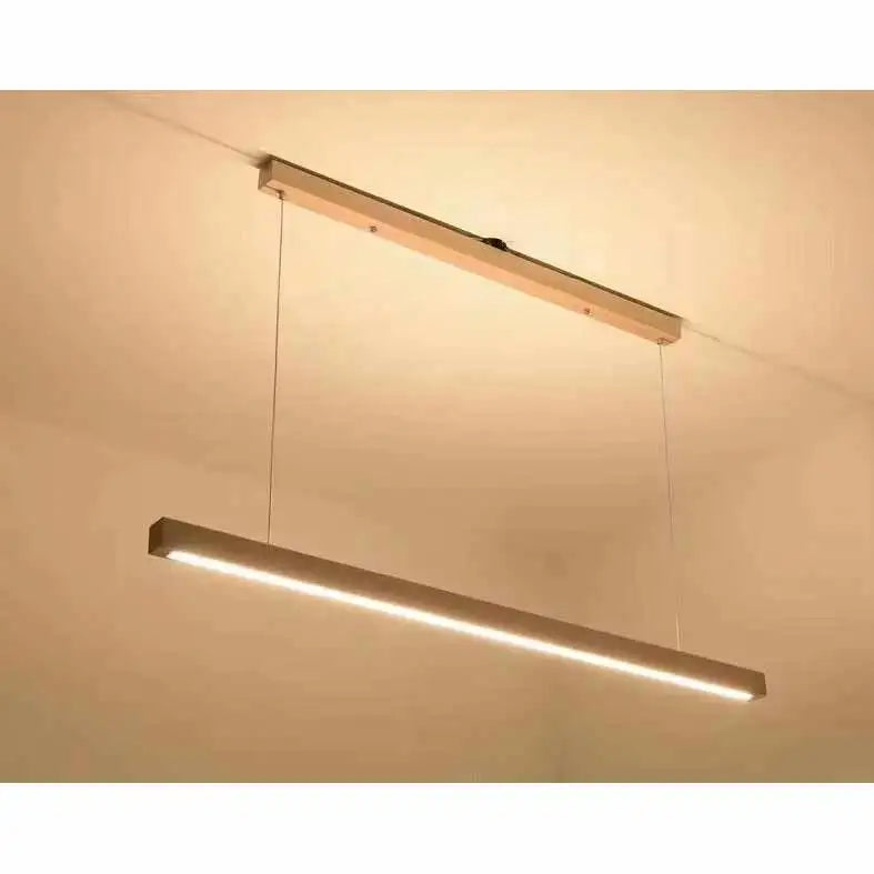 Linear Wood LED Pendant Cemion – Ambient Ceiling View