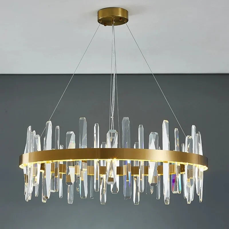 Crystal Stainless Steel Chandelier Daivex