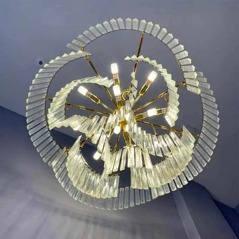 Hand-Blown Crystal Teardrop Chandelier Cermon – Lifestyle View 3