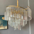 Hand-Blown Crystal Teardrop Chandelier Cermon – Hero Shot